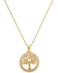 Kylie Harper - 14K Over Cz Tree Of Life Pendant - Lyst