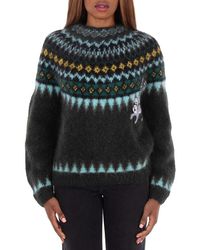 Loewe - Lemur Patch Round Neck Sweater - Lyst