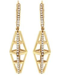 Haus of Brilliance - 14K 5/8 Cttw Diamond Geometrical Pillar Drop And Dangle Earrings (G-H, Si1-Si2) - Lyst