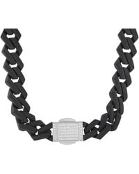 Robert Alton - 1/2Ctw Diamond Stainless Steel Finish Clasp 20" Necklace - Lyst