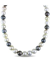 Amour - 10-12.5 Mm Multi-Colored South Sea And Tahitian Pearl Strand Necklace With 14K Clasp - Lyst