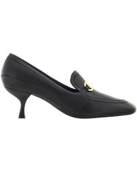 Ferragamo - Kitten Heel Loafer With New Vara Buckle - Lyst