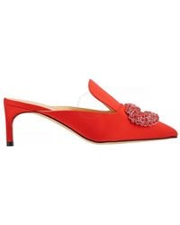 Giannico - Daphne Crystal-embellished Woven Mules - Lyst