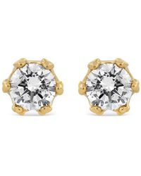 Haus of Brilliance - 14k Yellow Gold 2.0 Cttw 6 Prong Set Diamond Hidden Halo Stud Earring - Lyst