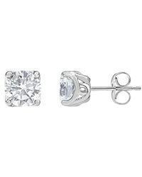 Brilliant Diamond - 14Kt 3.00 Carat Round Cut Lab Grown Diamond Stud Earrings For - Lyst