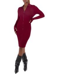 Burberry - Ekd Ribbed- Knitted Long Sleeve Dress - Lyst