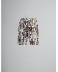 Marni - Floral Print Tailored Shorts - Lyst