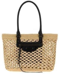 Balenciaga - Raffia Medium Le City Bucket Bag Naturalblack Borse A Secchiello - Lyst