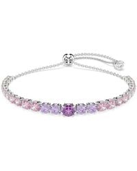 Swarovski - Matrix Rhodium-Plated Crystal Bracelet - Lyst