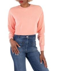 Balmain - Logo-Embroidered Round Neck Cotton Sweatshirt - Lyst
