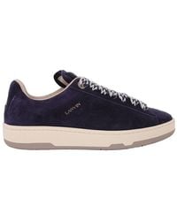 Lanvin - Curb Lite Suede Low-Top Sneakers - Lyst