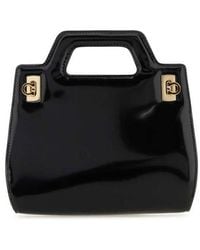 Ferragamo - Leather Mini Wanda Handbag - Lyst