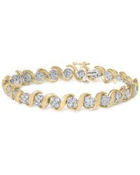 Haus of Brilliance - 10K 4.00 Cttw Round-Cut Diamond Floral Link 7.5" Bracelet (H-I Color, I2-I3 Clarity) - Lyst