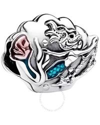 PANDORA Ladies Rose Disney Cinderella Sparkling Carriage Charm in Pink ...