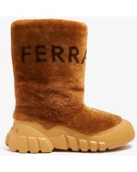 Ferragamo - Delphi Shearling Ski Boots - Lyst