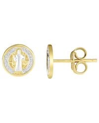 Kylie Harper - Ladies 14K Two-Tone Guadalupe Stud Earrings - Lyst