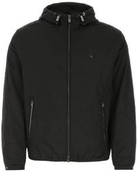 Emporio Armani - Drawstring Hood Polyester Jacket, Brand Size 52 (Us - Lyst