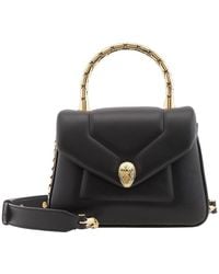 BVLGARI - Serpenti Reverse Leather Top Handle Bag 292126 - Lyst