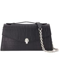 McQueen - Skull Top Handle Clutch - Lyst