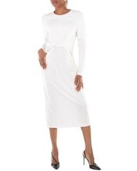 Loewe - Crepe Jersey Draped Dress - Lyst