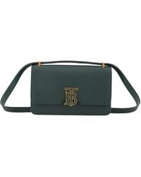 Burberry - Grainy Leather Mini Tb Bag - Lyst