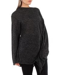 Y's Yohji Yamamoto - Ys Asymmetric Gathered Jumper, Brand Size 2 (Medium) - Lyst