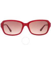 Guess - Brown Gradient Rectangular Sunglasses Gu7595 66f 56 - Lyst