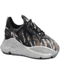 Roberto Cavalli - V1Per Camouflage-Print Mesh Sneakers, Brand Size 41 Us - Lyst