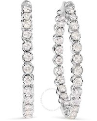 Haus of Brilliance - 14k Gold 7.0 Cttw Diamond 1- Inside Out Hinged Leverback Hoop Earrings - Lyst