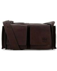 Miu Miu - Dark Nappa Leather Utilitaire Crossbody Bag Bruciato Borse A Tracolla - Lyst