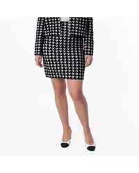 Burberry - Houndstooth Nylon Blend Mini Skirt - Lyst