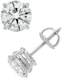 Brilliant Diamond - 3.00 Carat Prong Set 14K Round-Cut Lab Grown Diamond Stud Earring - Lyst