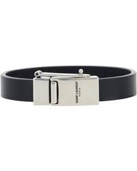Saint Laurent - Leather Bracelet - Lyst