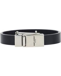 Saint Laurent - Leather Bracelet - Lyst