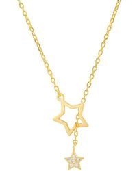 Kylie Harper - 14K Over Cz Star Lariat Y Necklace - Lyst