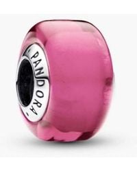 PANDORA - Sterling Charm With Murano Glass - Lyst