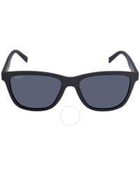 Ferragamo - Blue Rectangular Sunglasses Sf998s 002 57 - Lyst