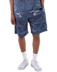 Burberry - Shark-Print Silk Shorts - Lyst