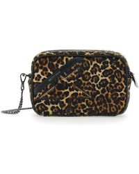 Golden Goose - Crossbody Bag With Star Patch On The Front And Fur Texture - Lyst