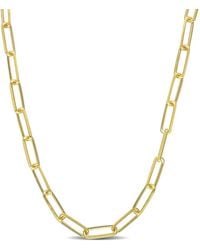 Amour - 5Mm Diamond Cut Paperclip Chain Necklace - Lyst