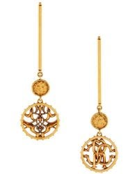 Roberto Cavalli - Bar And Pendant Drop Earrings - Lyst