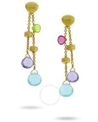 Marco Bicego - 18k Gold Paradise Mixed Stone Drop Double Drop Earrings Ob1553 Mix320 Y 02 - Lyst