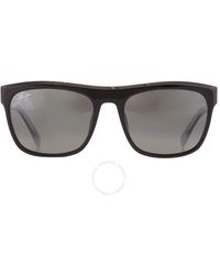 Maui Jim - S-turns Neutral Grey Rectangular Sunglasses 872-02 56 - Lyst