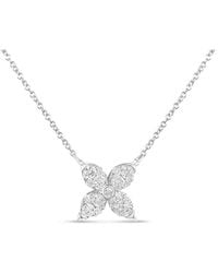 Haus of Brilliance - 10K 1/2 Cttw Brilliant Round Diamond Marquise Shaped 4 Leaf Clover Adjustable 16-18" Inch Necklace (I-J Color, I1-I2 Clarity) - Lyst