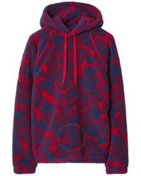 Burberry - Abstract Rose Print Fleece Hoodie - Lyst