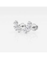 Brilliant Diamond - 14Kt 1.00 Carat Lab Grown Diamond Stud Earrings For - Lyst