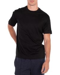 Emporio Armani - Logo Tape Lyocell-Blend T-Shirt - Lyst