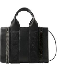 Chloé - Mini Woody Leather Tote Bag - Lyst