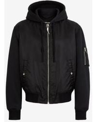Roberto Cavalli - Hooded Bomber Jacket, Brand Size 48 Us - Lyst