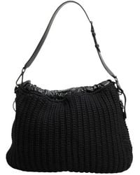 Dolce & Gabbana - Dolce & Gabbana Cashmere Knitted Leather Shoulder Bag - Lyst